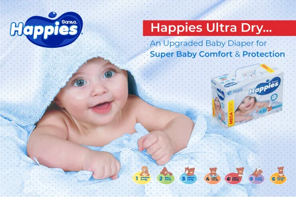 Happies Ultra Dry… An Upgraded Baby Diaper for Super Baby Comfort & Protection