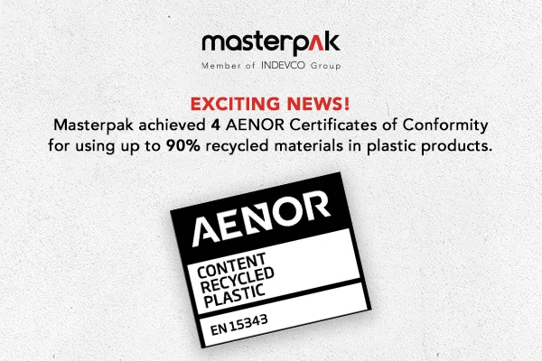Masterpak Earns AENOR Certification of Conformity for Recycled Plastic Content